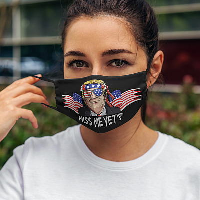Alternative view of Miss Me Yet Washable Reusable Custom - Printed Cloth Face Mask Cover