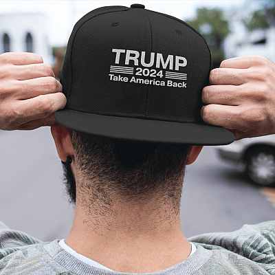 Alternative view of Donald Trump 2024 Take America Back Twill Cap - Trump Trucker Hat - Trump Still My President Snapback Hat
