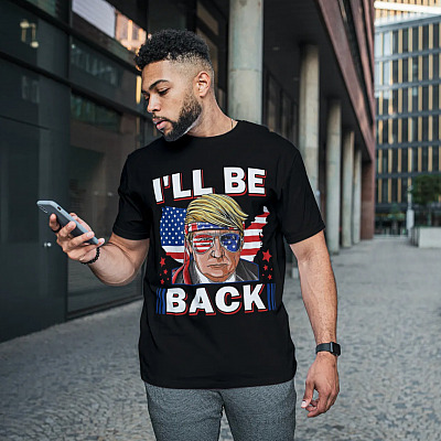 Alternative view of I'll Be Back T-Shirt - Support Trump Shirt