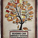 Reading Can Seriously Damage Your Ig, White, Cozy Plush Fleece Blanket - 50x60
