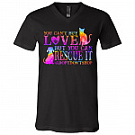 You Can't Buy Love But You Can Rescue It T-shirt, Black, V-Neck T-Shirt
