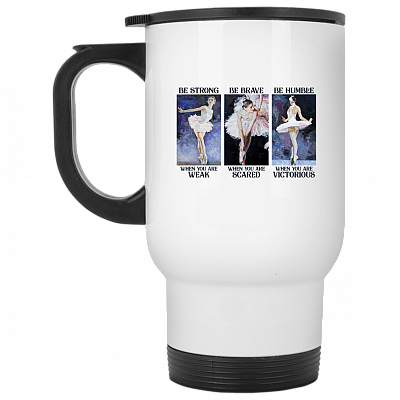 14 oz. White Travel Mug