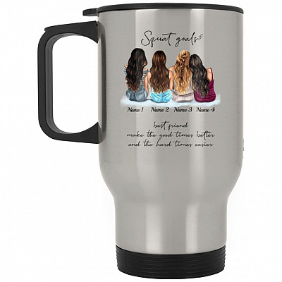 14 oz. Silver Travel Mug
