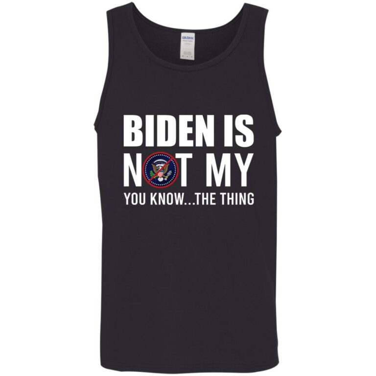 Political Shirt Biden Is No, Black, Unisex Tank Top