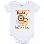You're Doing A Great Job Daddy Happy 1st Father's Day Baby Onesie - Baby Toddlers Bodysuit, White, Baby Onesie - 12 Month