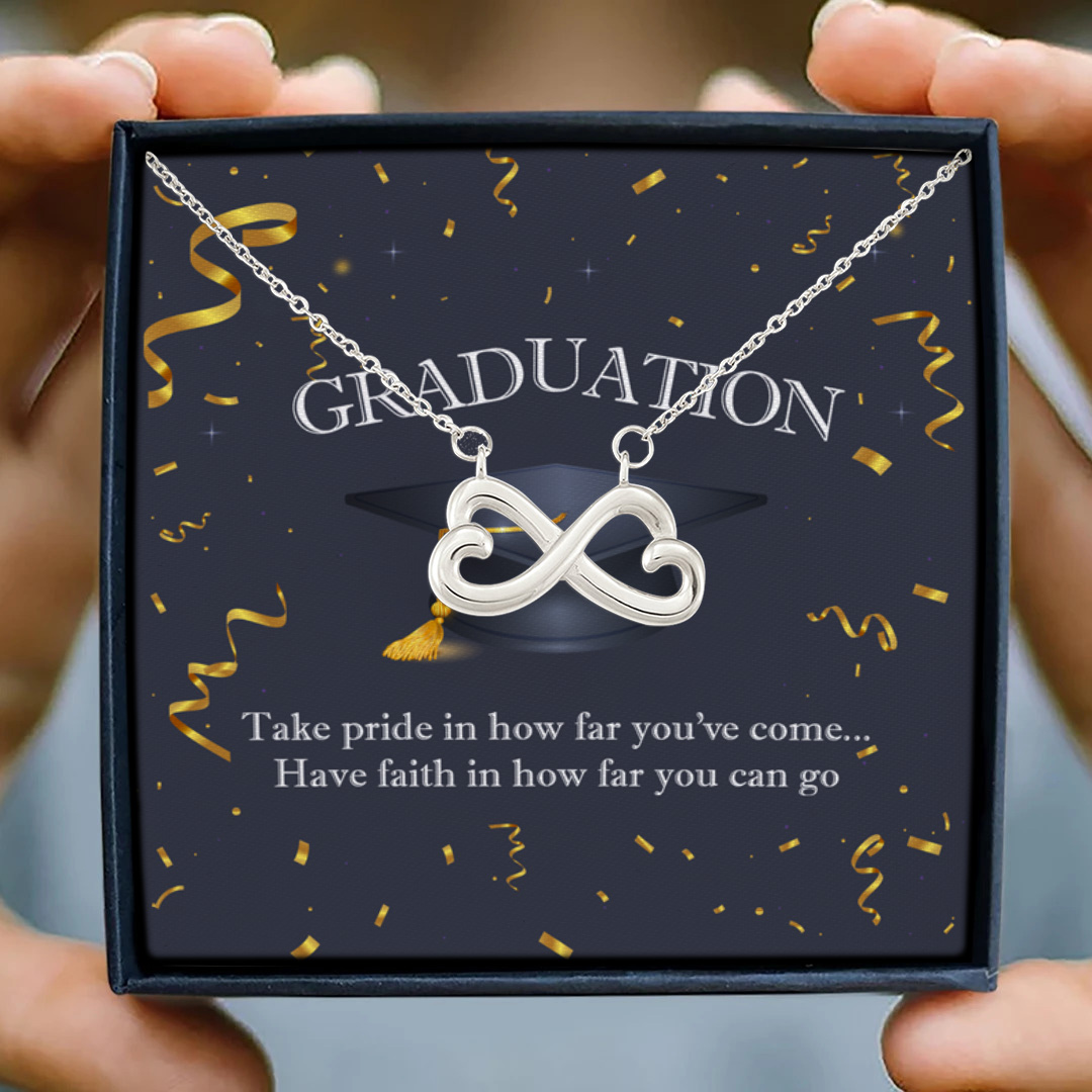 39 HG uu tien. Class of 2021 Take Pride-message (4) Infinity Heart Necklace (Silver) 3