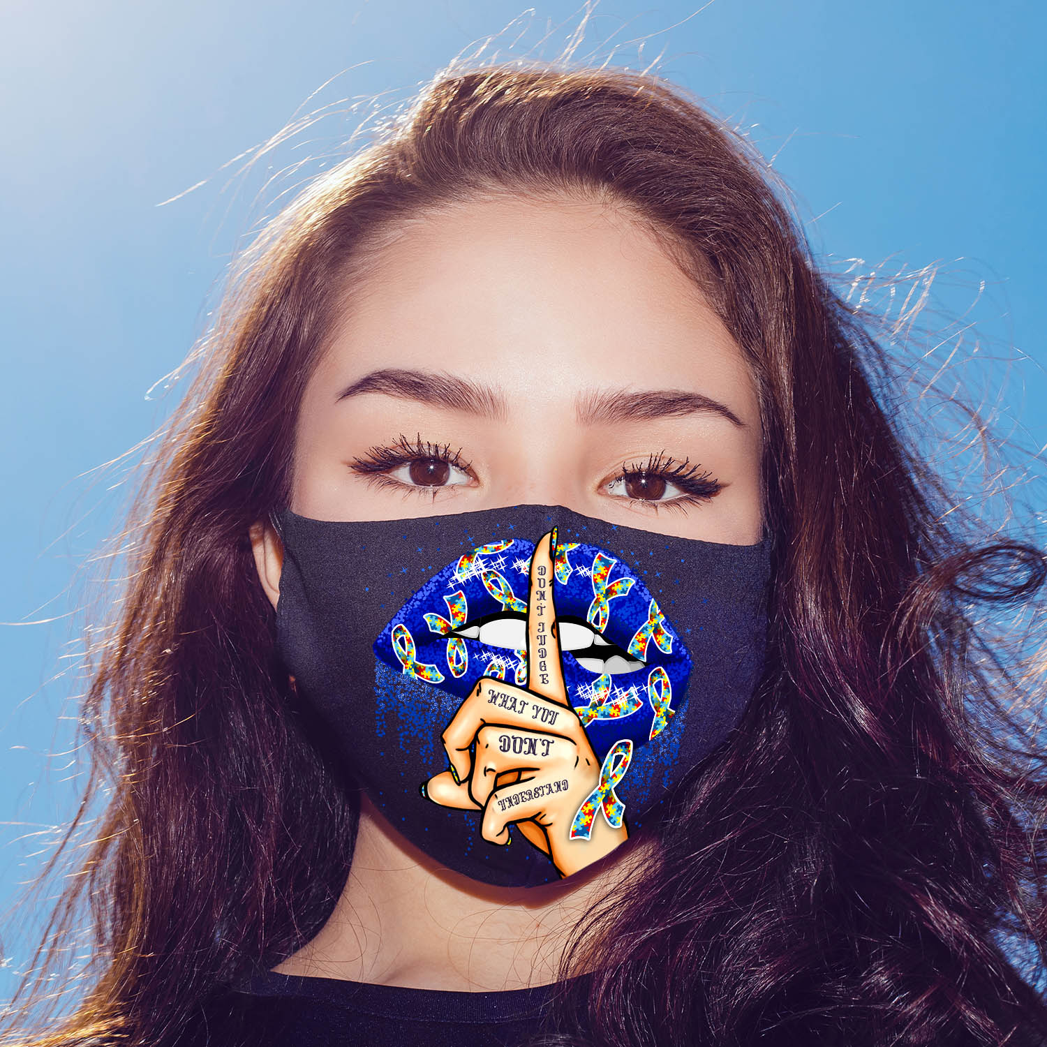 4Th. Don't Judge Autism mask mk