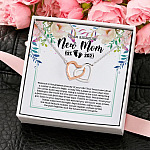 1VT. To An Amazing New Mom Interlocking Hearts Necklace 4