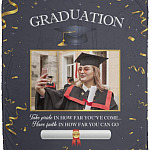 Personalized Custom Photo Graduation, White, Cozy Plush Fleece Blanket - 50x60