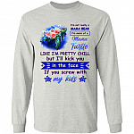 mama hoodie, Ash, Long Sleeve