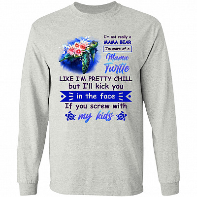 mama hoodie, Ash, Long Sleeve