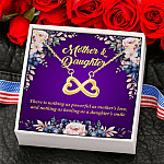 Mothers Day Jewelry Mother Daughter Love Infinity Heart Pendant Necklace - Mother Daughter Pendant