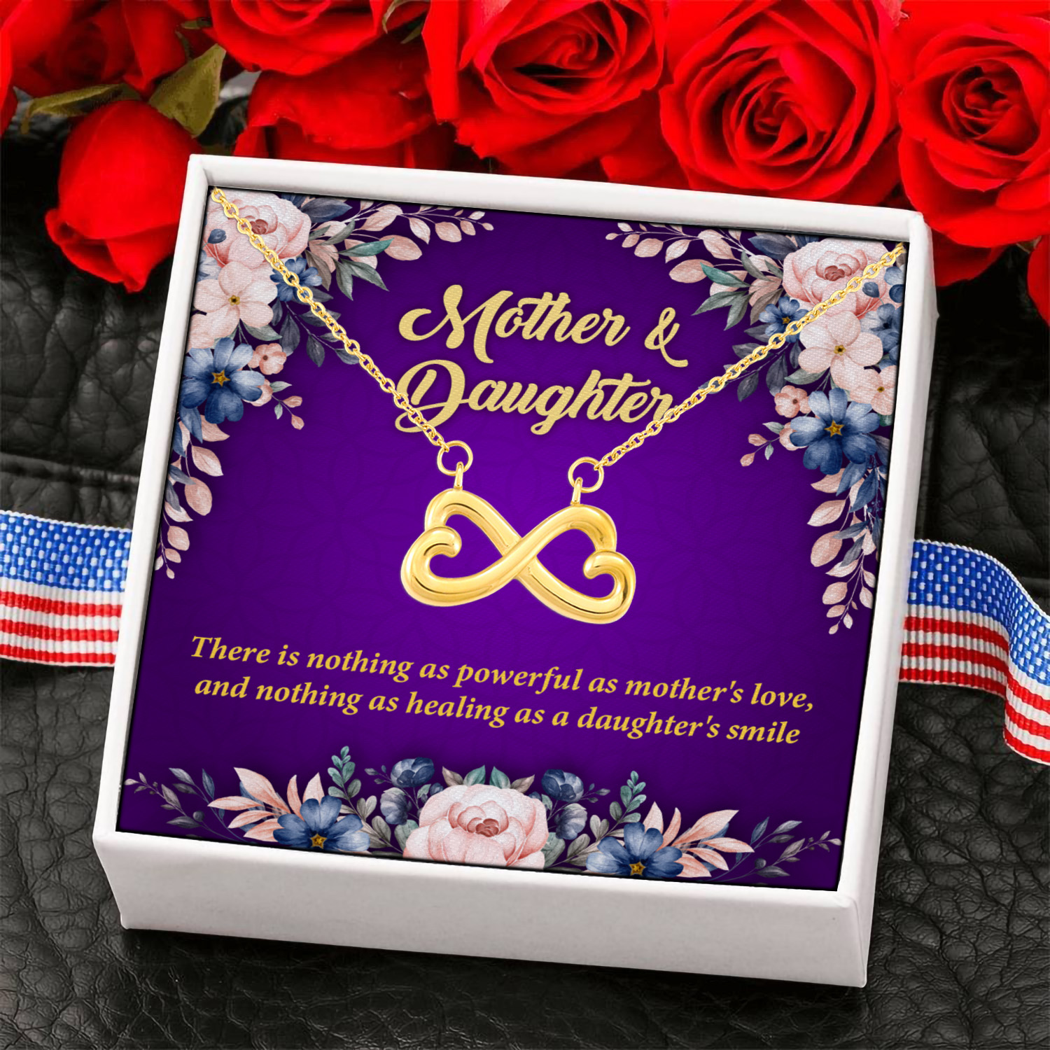 5KNG. Mother's love (3) Infinity Heart Necklace (Gold) 6