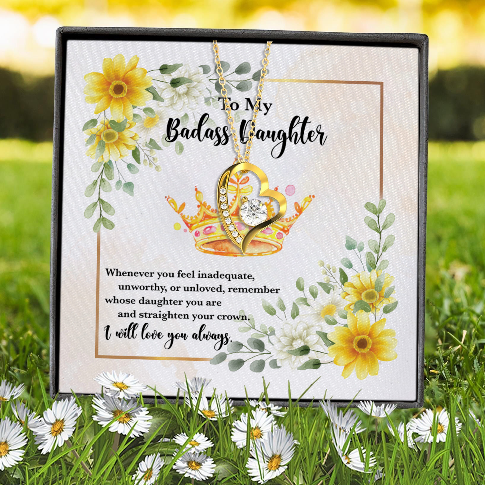 4. To My Badass Daughter (5) Forever Love Necklace (Gold) 7