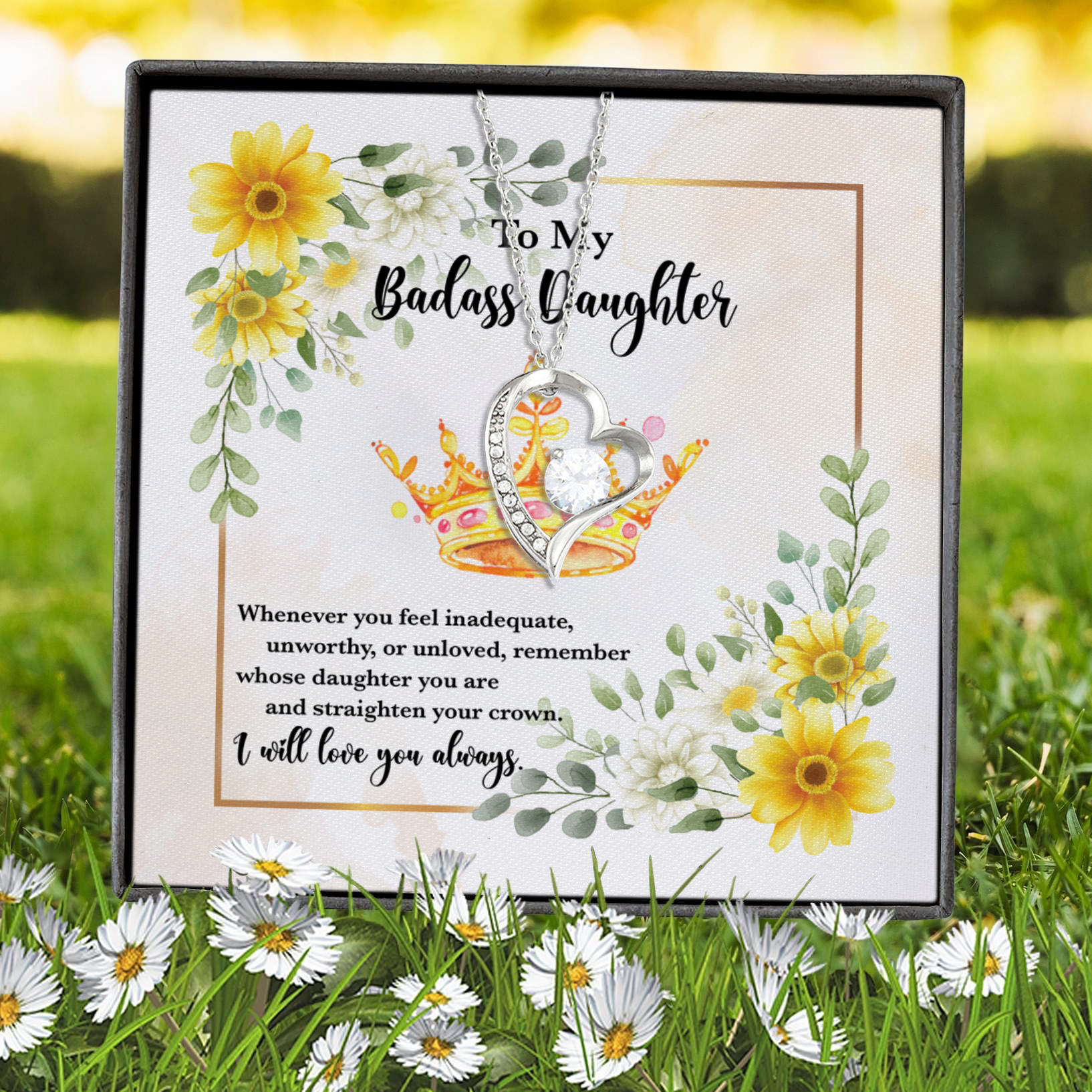 4. To My Badass Daughter (5) Forever Love Necklace (Silver) 7