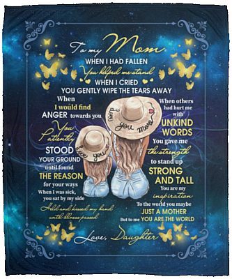 Mom Blanket, White, Cozy Plush Fleece Blanket - 50x60