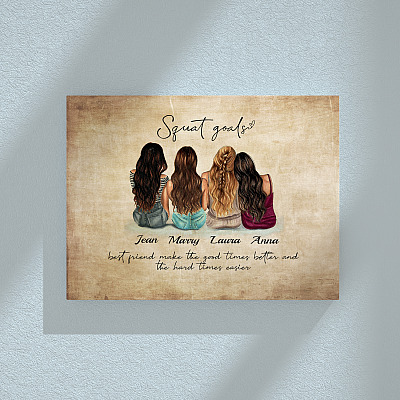 Alternative view of Personalized Best Friends Make the Good Times Better Canvas - Gift for Best Friends Forever Unframed Poster