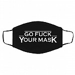 Go Fuck Your Mask, Black, Cloth Face Cover – Medium/Large