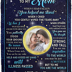 Personalized Photo From Daughter To M blanket, White, Cozy Plush Fleece Blanket - 50x60
