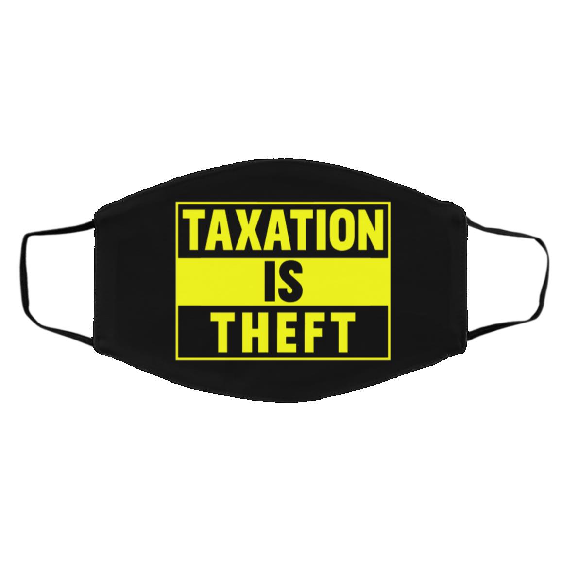 Taxation Mask, Black, Cloth Face Cover – Medium/Large Taxation Mask, Black, Cloth Face Cover – Medium/Large