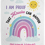 Personalized I Am Proof that Blanket, White, Cozy Plush Fleece Blanket - 50x60