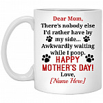Personalized Dear Mom mug, White, 11 oz. White Mug