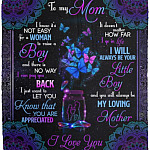 Son to Mom Blanket, White, Cozy Plush Fleece Blanket - 50x60