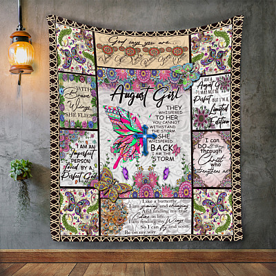 Alternative view of August Girl Fleece Mink Blanket - They Whispered To Her You Cannot Withstand The Storm Woven Blanket