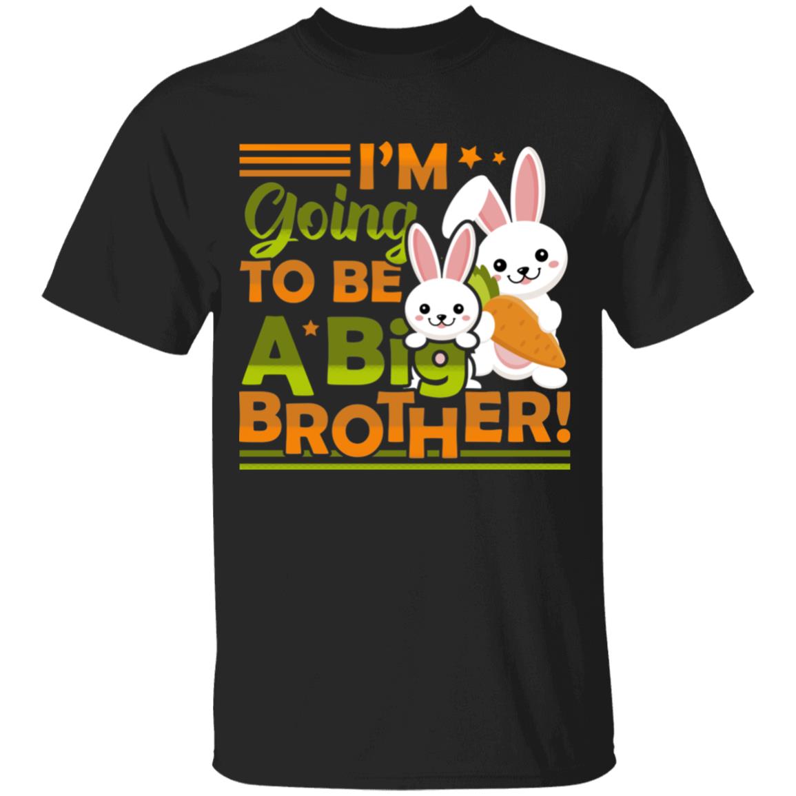 I'm Going To Be A Big Brother Easter Bunny Youth Tee, Black, Youth T-Shirt