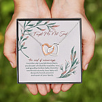 6HP. Forget Not Seed Interlocking Hearts Necklace