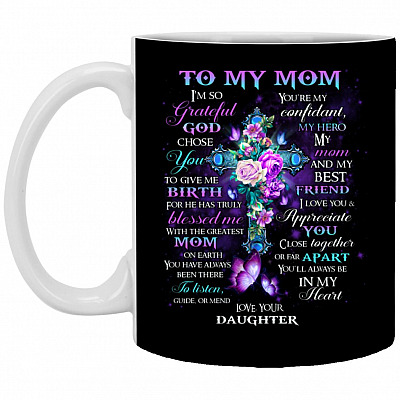 Mom Mug, Black, 11 oz. White Mug