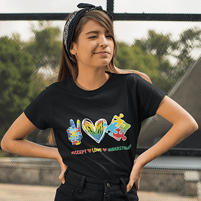 Alternative view of Accept Love Understand Autism Awareness T-Shirt