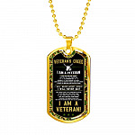Veteran's Creed I'm A Veteran Camo Dog Tag Pendant Necklace - Veteran Necklace Gift - Dog Tag (Gold Plated) Veteran's Creed I'm A Veteran Camo Dog Tag Pendant Necklace - Veteran Necklace Gift - Dog Tag (Gold Plated)