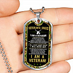 Veteran's Creed I'm A Veteran Camo Dog Tag Pendant Necklace - Veteran Necklace Gift - Dog Tag (Silver) Veteran's Creed I'm A Veteran Camo Dog Tag Pendant Necklace - Veteran Necklace Gift - Dog Tag (Silver)