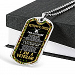 Veteran's Creed I'm A Veteran Camo Dog Tag Pendant Necklace - Veteran Necklace Gift - Dog Tag (Silver) Veteran's Creed I'm A Veteran Camo Dog Tag Pendant Necklace - Veteran Necklace Gift - Dog Tag (Silver)
