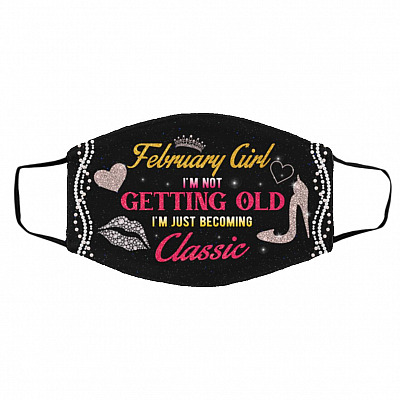 Feb Mask, White, Cloth Face Cover – Medium/Large