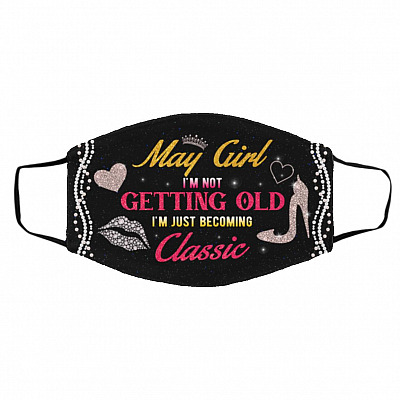 May Mask, White, Cloth Face Cover – Medium/Large