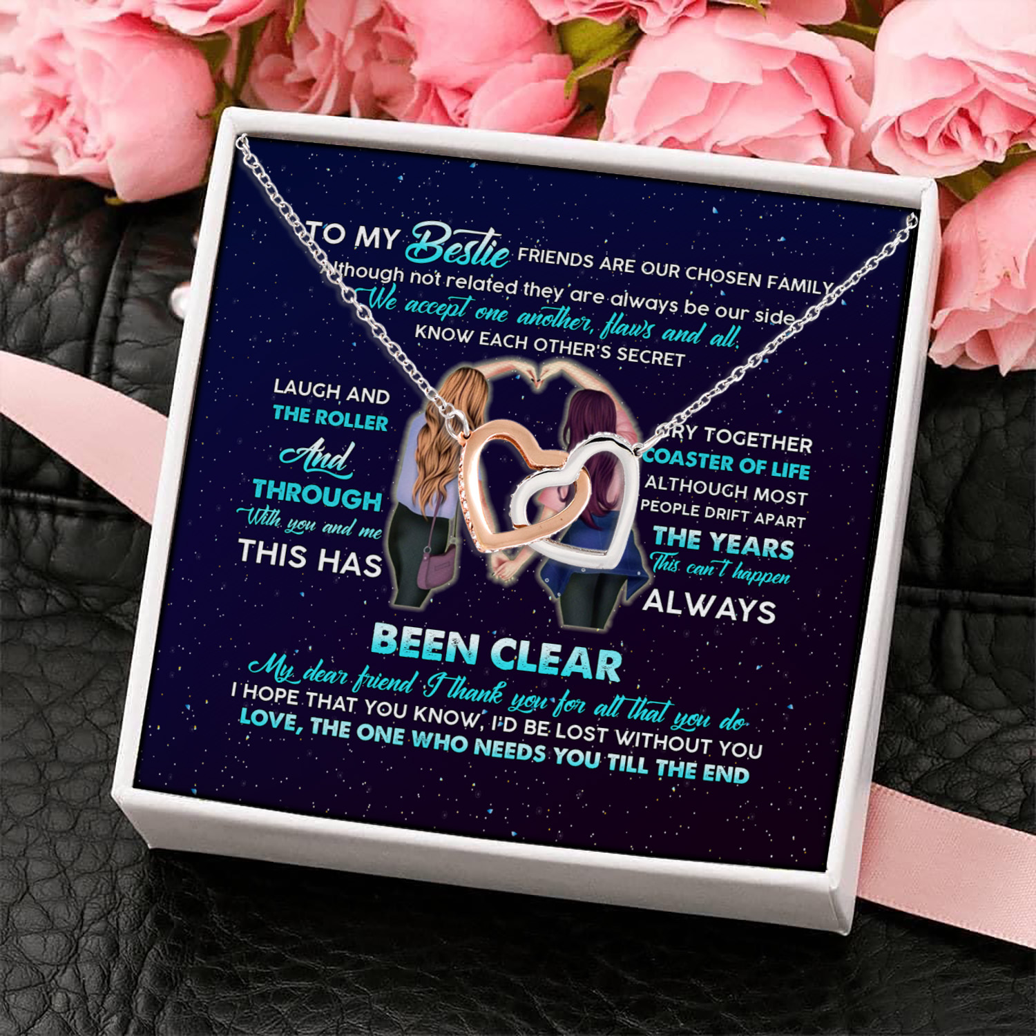 3UT. Necklace Bestie(7) Interlocking Hearts Necklace 4