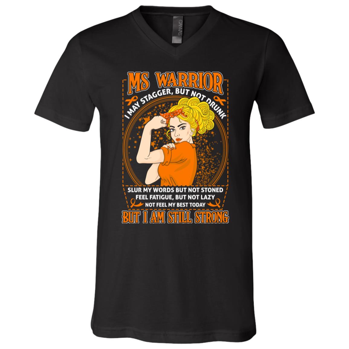 Warrior shirt, Black, V-Neck T-Shirt