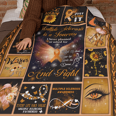 Alternative view of Multiple Sclerosis Is A Journey I Never Planned Or Asked For But I Choose To Love Life and Fight Fleece Blanket