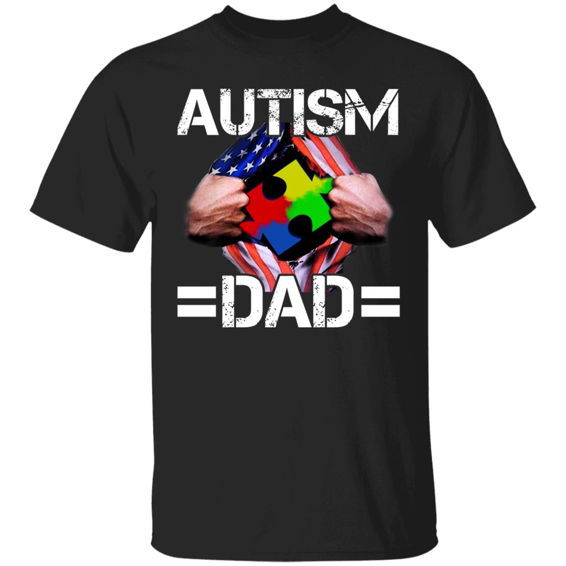 Autism Dad T-Shirt, Black, Unisex T-Shirt