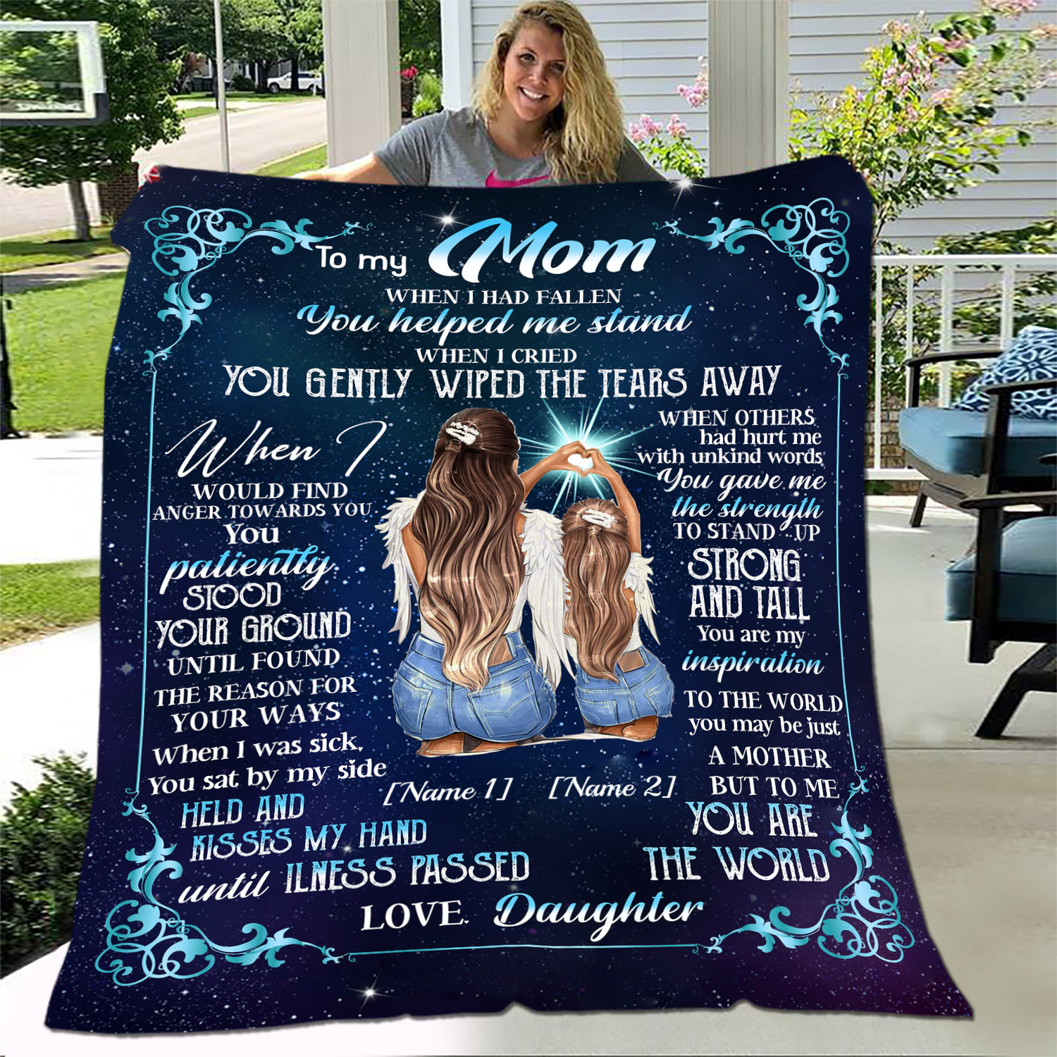 Personalized To My Mom From Daughter When I Had Fallen You Helped Me Stand Blanket