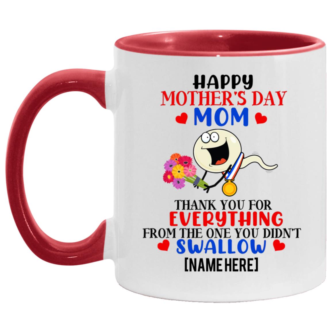 personalized accent mug, White/Red, 11 oz. Accent Mug personalized accent mug, White/Red, 11 oz. Accent Mug