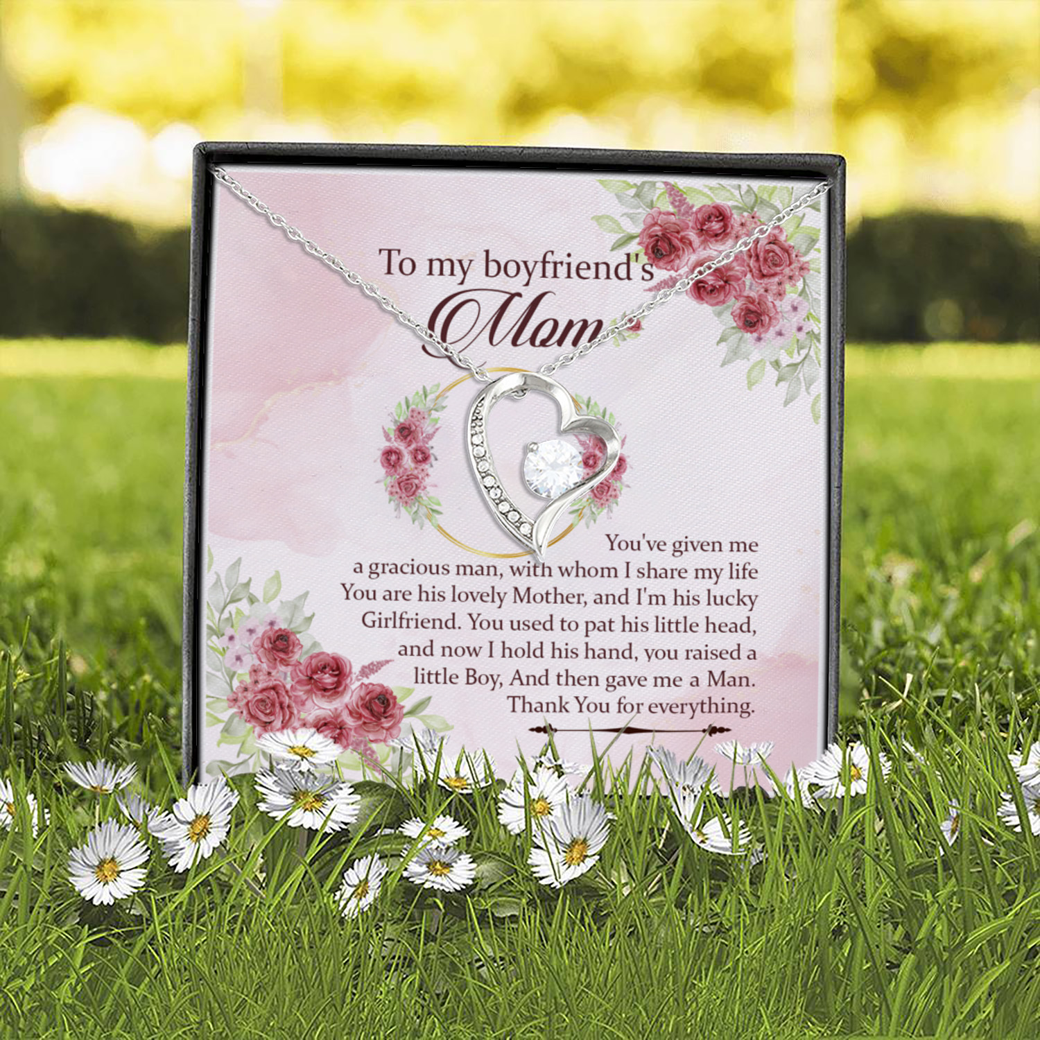 3UT. My Boyfriend's Mom(4) Forever Love Necklace (Silver) 2