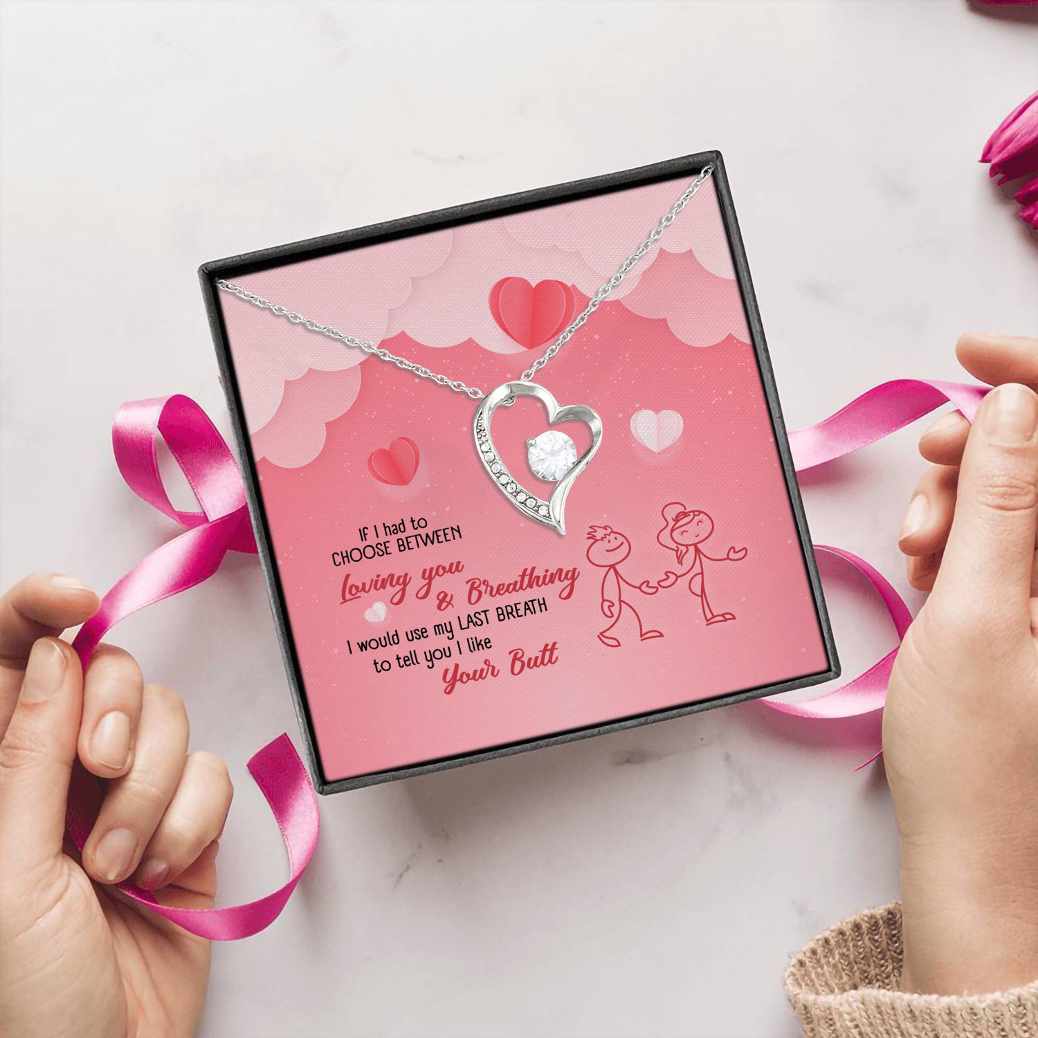 5LV. Like Your Butt (4) Forever Love Necklace (Silver) 5