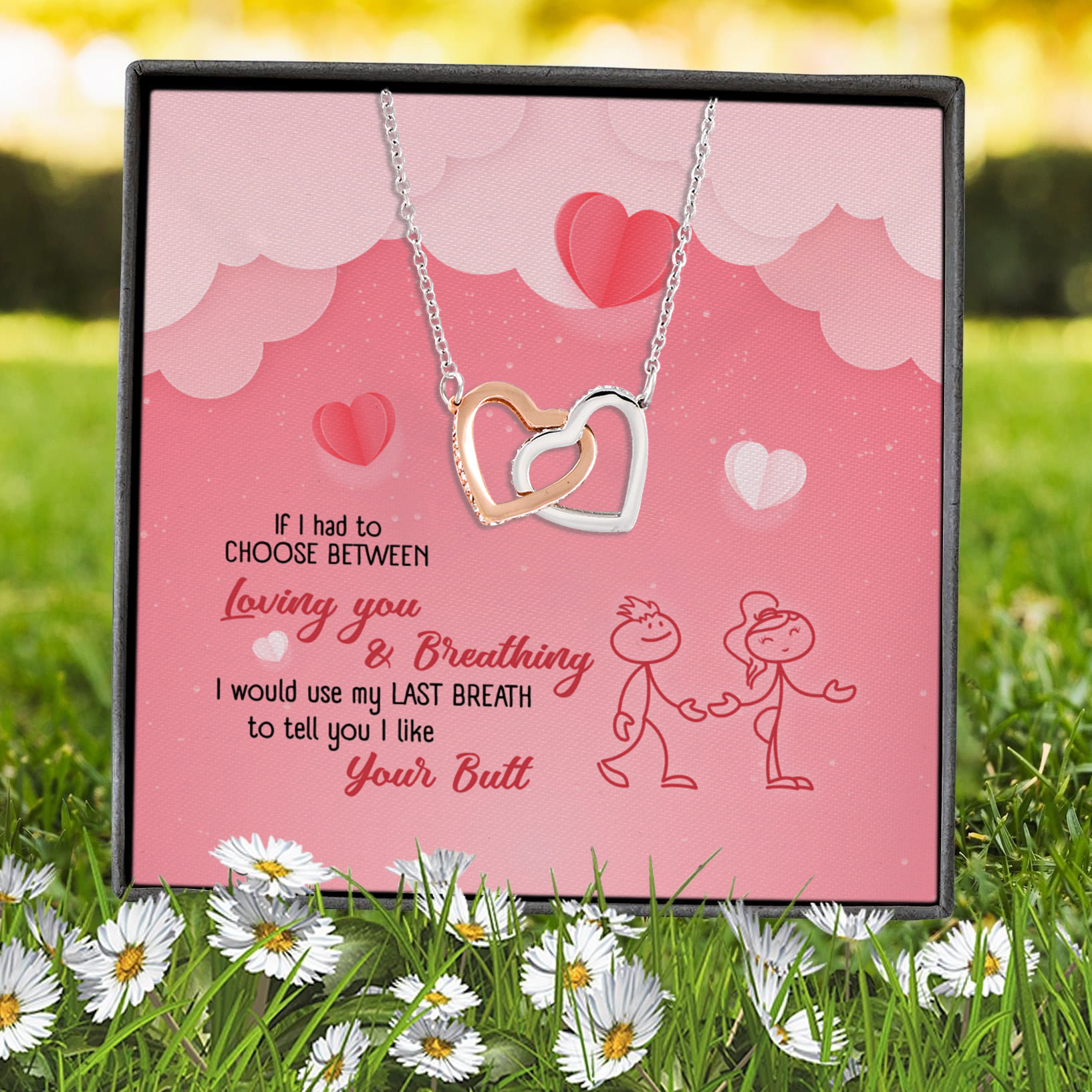 5LV. Like Your Butt (4) Interlocking Hearts Necklace 7