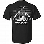 In Real America When We Say Come And Take It 2nd Amendment Print On Back T-Shirt - Funny Gun Shirt, Black, Unisex T-Shirt
