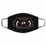 A Woman Cannot Survive, Black, Cloth Face Cover – Medium/Large