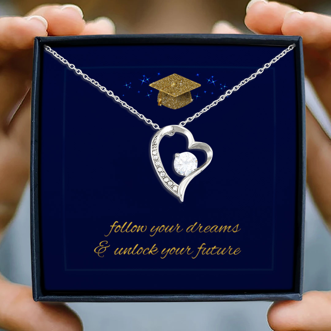 67 HG. Follow Your Dreams ( message card) Forever Love Necklace (Silver) 3