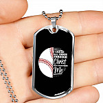 I Can Do All Thing Through Christ Who Strengthens Me Baseball Dog Tag Pendant Necklace - Dog Tag (Silver)